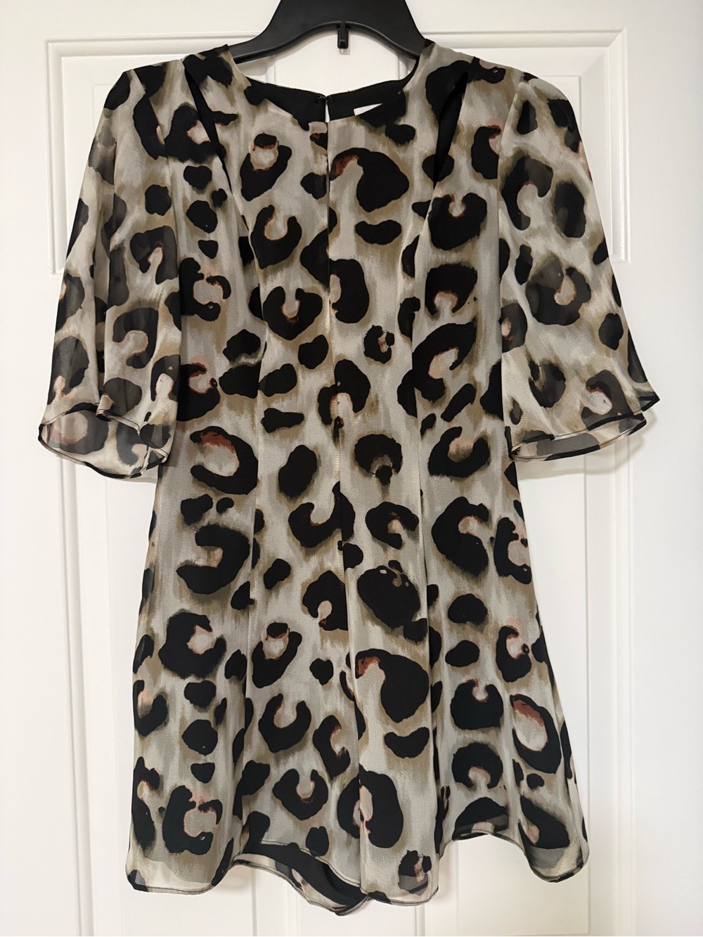 BCBGeneration Leopard Print Romper in Black and Taupe